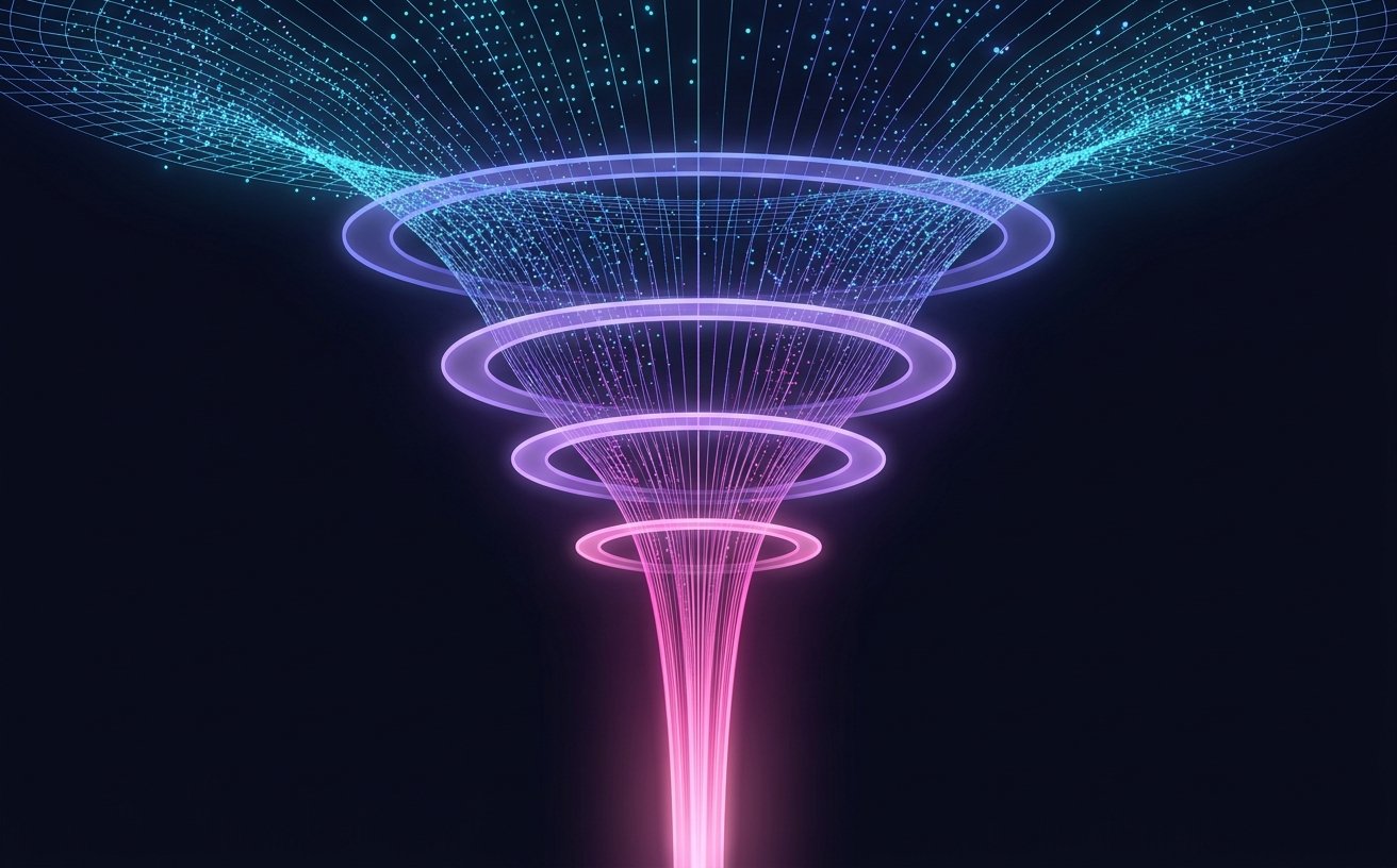 Funnel de génération de leads abstrait